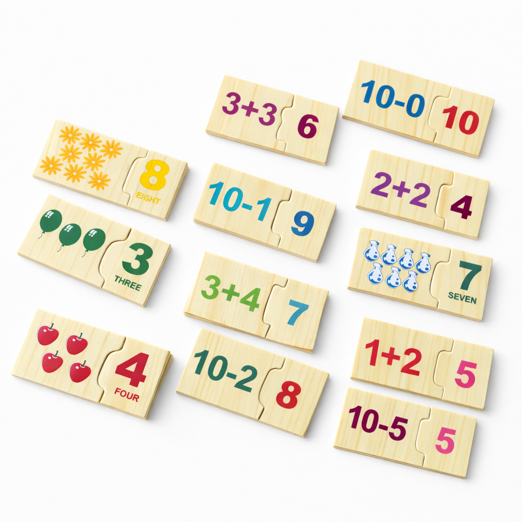 Wooden Math Puzzle Game for Kids – Early Learning Educational Toy